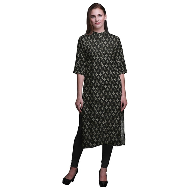 Bimba Kurti Droite Imprimée Kurtis pour Femmes Vêtements d'Été Grande