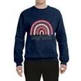 thumbnail image 3 of Waymaker Rainbow Inspirational/Christian Unisex Crewneck Graphic Sweatshirt, Vintage Heather Navy, Small, 3 of 5