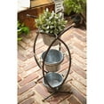 thumbnail image 3 of Evergreen Metal 3 Pot Planter with Stand, 10.3''x 9.1'' x 26.4'' inches, 3 of 3
