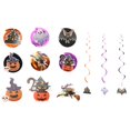 thumbnail image 1 of Cartel De Halloween Emocionante Calabaza Horrible Bruja Gnomo Calavera Murciélago Decoración Colgante Festiva Streamer Para Fiesta En Casa De Halloween Cateissary HA026980-01, 1 of 7