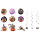 thumbnail image 1 of Cartel De Halloween Emocionante Calabaza Horrible Bruja Gnomo Calavera Murciélago Decoración Colgante Festiva Streamer Para Fiesta En Casa De Halloween sonducket HA026980-01, 1 of 7