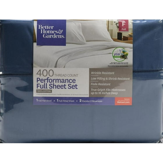 Better Homes Gardens 400 Thread Count Solid Performance Bedding Sheet Set