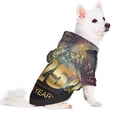 thumbnail image 2 of Fotbe 2025 New Year 5 Print Small Dog Sweater Hoodies Pet Grey Hooded Soft Fleece Sweatshirts with Pocket Fall Winter Puppy Cat Sweaters Warm Clothes-Small, 2 of 7
