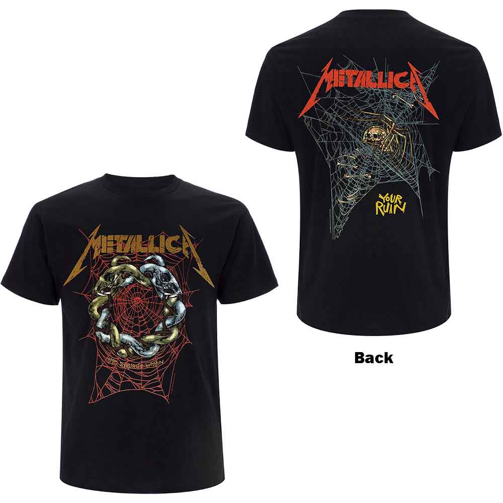Rock Off Metallica Eco-Tee: Maglietta Unisex Seattle '89, Nera, Taglia XX-Large