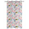 thumbnail image 2 of nqOlkjepod Outdoor Curtains for Patio Waterproof, Pink Blue Coral Outdoor Privacy Panels Grommet, Coastal Summer Beach Fish Ocean Blackout Outside Curtains for Porch/Cabana/Pergola 54"x108", 1 Panel, 2 of 8