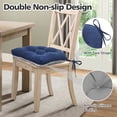 thumbnail image 4 of Shinnwa Chair Cushions for Kitchen Chairs Memory Foam Tufted Dining Chair Pads with Ties Non Slip Seat Cushions, Set of 2, Blue, 4 of 6
