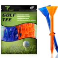 thumbnail image 1 of Golf Tees ToVII, vaso grande de plástico de 3-1/4 pulgadas, paquete de 40 unidades (naranja/azul), 1 of 7