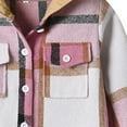 thumbnail image 4 of EnJoCho Toddler Plaid Shacket Jacket, Boys Girls Flannel Shirt with Hooded Design Long Sleeve Button Down Thermal Fall Outerwear, 4 of 5