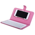 thumbnail image 1 of kurtrusly Portable Clavier Cas Téléphone Mobile Clavier Sans Fil PU Cuir Housse de Protection Rose, 1 of 6