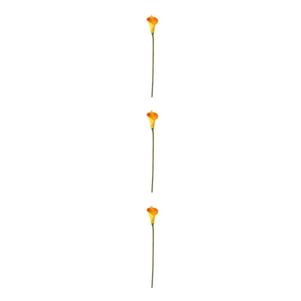 Yuarrent 20 unids/set mascotas amigable belleza Durable lirios artificiales para ramos de boda decoración de fiesta naranja Type1 NO1