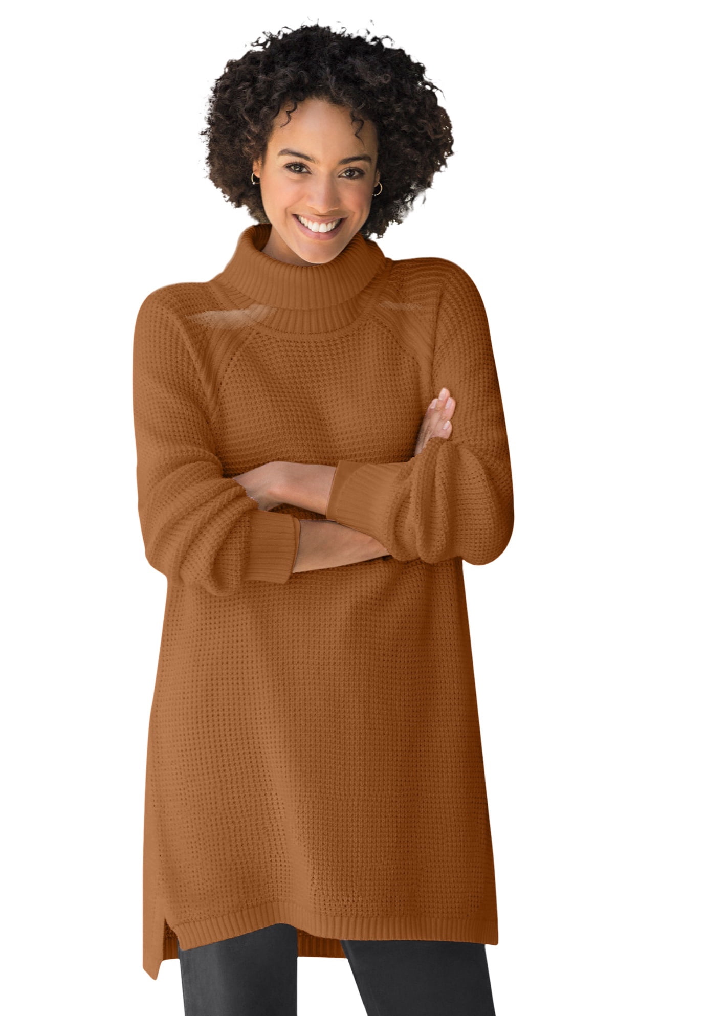 Woman Within Women's Plus Size Waffle 