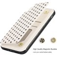 thumbnail image 3 of iPhone XR Wallet Case with RFID Blocking Card Holder,Premium PU Leather Double Magnetic Buttons Stand Flip Wrist Lanyard Strap Back Cover for Women Gilrs Case 6.1 Inch,Polka Dots White, 3 of 15