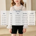 thumbnail image 3 of Girls White Mesh Long Sleeve Top – Lightweight Sheer Layering Shirt with Heart Print, Casual Flowy Blouse for Ages 3-12,Size 4-5 T, 3 of 9