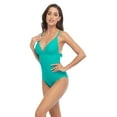 thumbnail image 2 of Charmo Women's Scalloped One Piece Swimsuit Bandage Bathing Suits Ladies Sexy Monokini Swimwear, 2 of 6