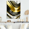 thumbnail image 2 of Designart Abstract Geode Marble Waves Gold I Canvas Wall Art, 2 of 5