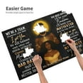 thumbnail image 3 of Custom 1000 Piece Jigsaw Puzzle for African American Couples – Black King and Queen We're a Team, Personalized Names Romantic Quote Black Love Puzzle, Gifts for Wedding Anniversary Valentine's Day, 3 of 8