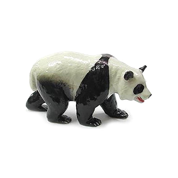 Northern Rose Panda Walking Hand-painted - Home Decor Animal Decorative Figurine Birthday Gift - Miniature Porcelain Figurine
