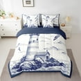 thumbnail image 2 of Erosebridal Ocean Lighthouse Bedding Sets Twin Size For Teens,Nautical Theme Comforter Sets With Sheets,Sea Room Decorative,Reversible,Breathable,7Pcs, 2 of 5