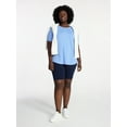 thumbnail image 3 of Terra & Sky Women's Plus Size Crewneck Tee with Short Sleeves, Sizes 0X-5X, 3 of 5