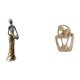 thumbnail image 1 of Figura decorativa de una mujer tribal africana, hecha a mano en resina, escultura abstracta, ideal para el hogar, la oficina, hoteles, estanterías y c, 1 of 8