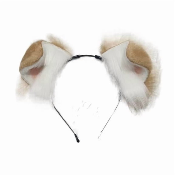 2025 Handmade Folded Ears Dog Folded Ears Cat Cute Puppy Headband Cosplay Headwear for Women