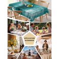 thumbnail image 5 of Teal Table Cloth, Retro Oil Painting Modern Abstract Art Aesthetics Waterproof Tablecloth for Rectangle Tables, Reusable Washable Fabric Table Cover for Restaurant Kitchen Dining Tables 52"x70", 5 of 6