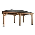 thumbnail image 2 of Backyard Discovery Barrington 20' x 12' Cedar Wood Gazebo, Galvanized Steel Roof, PowerPort, 2 of 14