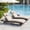 Gray, variant on OMNIBERG Outdoor Chaise Lounge Chairs Set of 2, Patio Wicker Pool Lounge Beach Chair with 5-Position Adjustable Backrest, Soft Cushions and Removeable Pillow for Deck, Poolside, Yard, Beige
