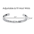 thumbnail image 2 of JNB/0882/Inspirational Engraved Stainless Steel Cuff Bracelet Personalized Gift, 2 of 5