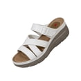 thumbnail image 3 of Domuza Women's Casual Walking Athletic Slide Sandals Slip On Casual Comfortable Arch Support Lightweight Summer Beach Sandal White 7（EU-38）, 3 of 6
