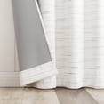 thumbnail image 3 of Sun Zero Sylvan Slub Stripe Thermal Blackout Rod Pocket Curtain Panel, 40"x63", White, 3 of 6