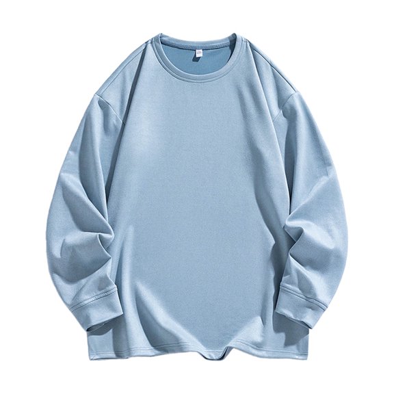 LIaqionyy Big and Tall Shirts for Men's Crew Neck Sweatshirts Lightweight Casual Basic Pullover Tops