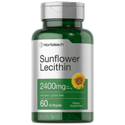 Sunflower Lecithin 2400mg | 60 Softgels | Naturally Occurring Phospholipids | Non-GMO, Gluten Free Supplement | By Horbaach