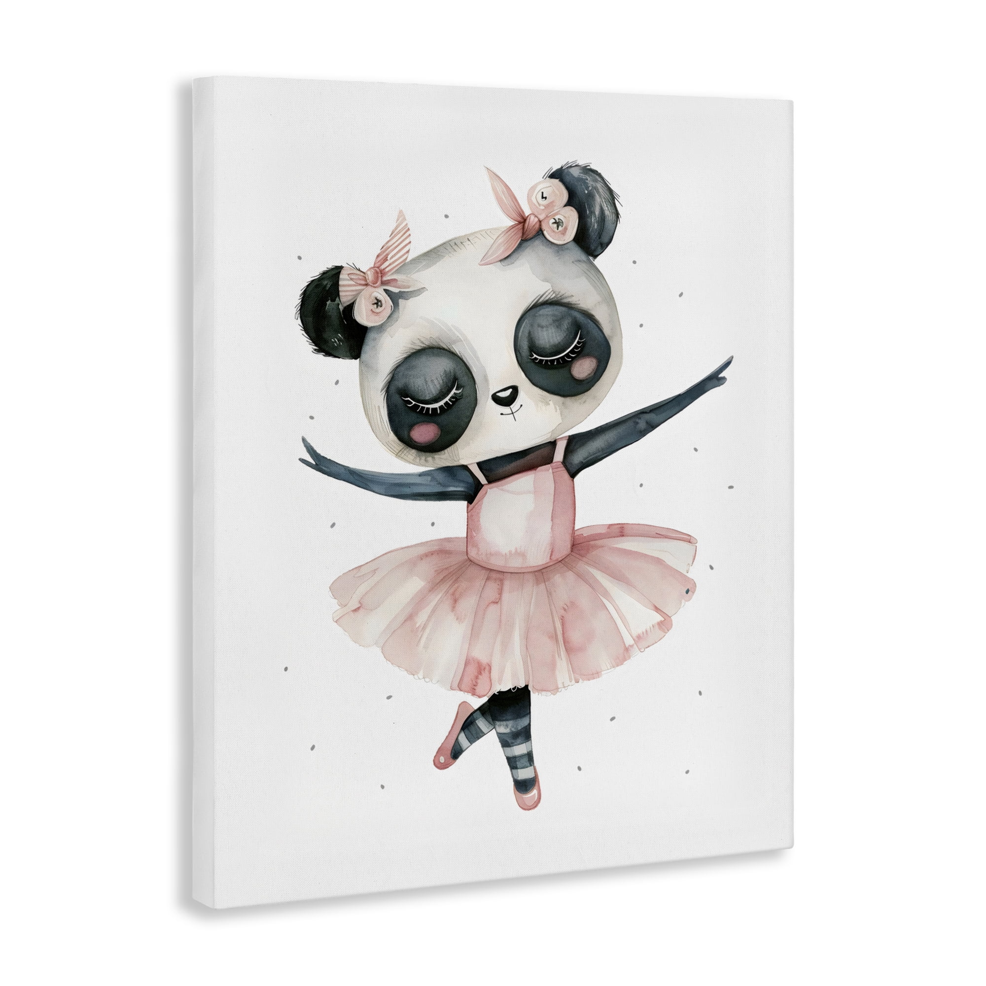 Stupell Industries Ballerina Panda in Pink Tutu Canvas Wall Art, design by LSR Design Studio