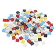 thumbnail image 1 of Azulejos de mosaico Uxcell, 1 x 1 cm Micro Vidrio Mini Azulejo DIY Pasatiempos Hecho a Mano Material de Cristal Libre de Piedra Creatividad (Paquete de 200 Amarillo Rojo Negro Serie), 1 of 7