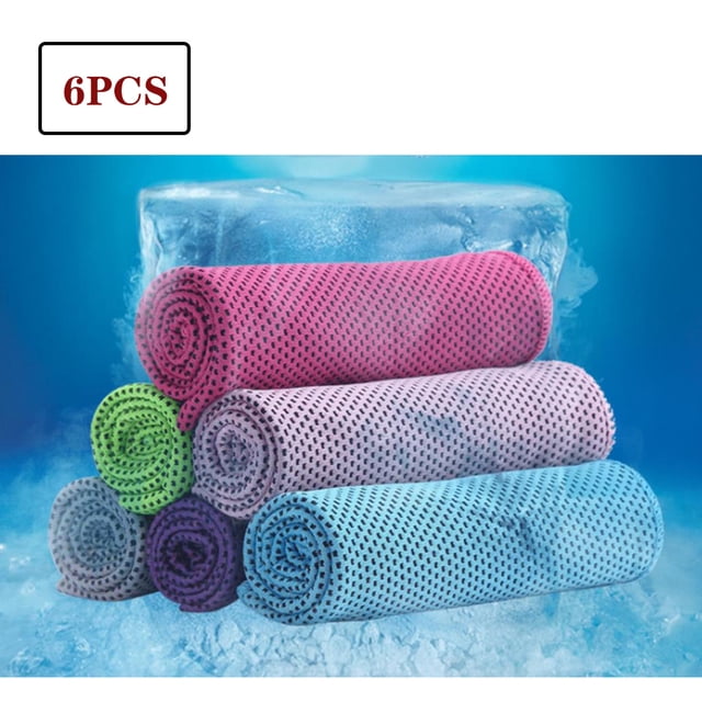 6x Serviette de Sport Rafraîchissante Serviette de Mise en Forme Serviette Rafraîchissante Serviette Rafraîchissante