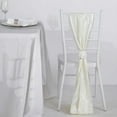 thumbnail image 2 of Efavormart 5 Pack | 6"x106" Accordion Crinkle Taffeta Chair Sashes - Ivory, 2 of 5