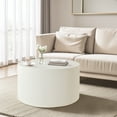 thumbnail image 7 of Dasun Nesting Coffee Table Set of 2, Drum Coffee Table, End Table, Round Side Table for Living Room, Bedroom, Beige, 7 of 7