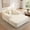 Beige, variant on Oversized Plush Corduroy Chaise Lounge Sofa Bed, Convertible Sleeper Couch Bed w/ Storage Pockets, 3 Soft Pillows, Multi-Functional Frameless Sofa Couch for Apartment, Guest Room,Purple