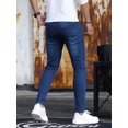 thumbnail image 4 of Pantalones vaqueros elásticos Retro con cremallera para hombre, pantalones ajustados informales, talla grande, 4 of 5