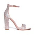 thumbnail image 4 of Zhabtuc Women Casual Chunky Heels Sandals Open Toe Ankle Strap Block Heels Prom Party Shoes Champagne Size 6, 4 of 5