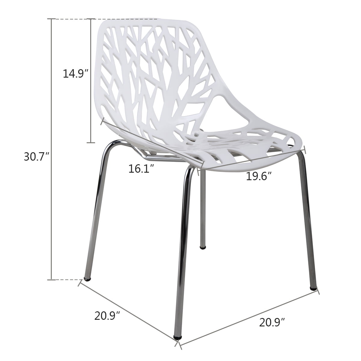 Kepooman 4Pcs Modern Lounge Chair, Living Room Office Seat Chair, White Kepooman 4Pcs Modern Lounge Chair, Living Room Office Seat Chair, White