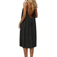 thumbnail image 2 of Antinious Women Solid Backless Loose Mid Length Daily Soft Breathable Sleepshirts, 2 of 5