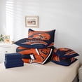 thumbnail image 6 of Erosebridal American Football Bedding Sets Twin Size, Soccer Sports Comforter Sets with Sheets, Navy Red, Chicago, Breathable 7 Pieces, 6 of 8