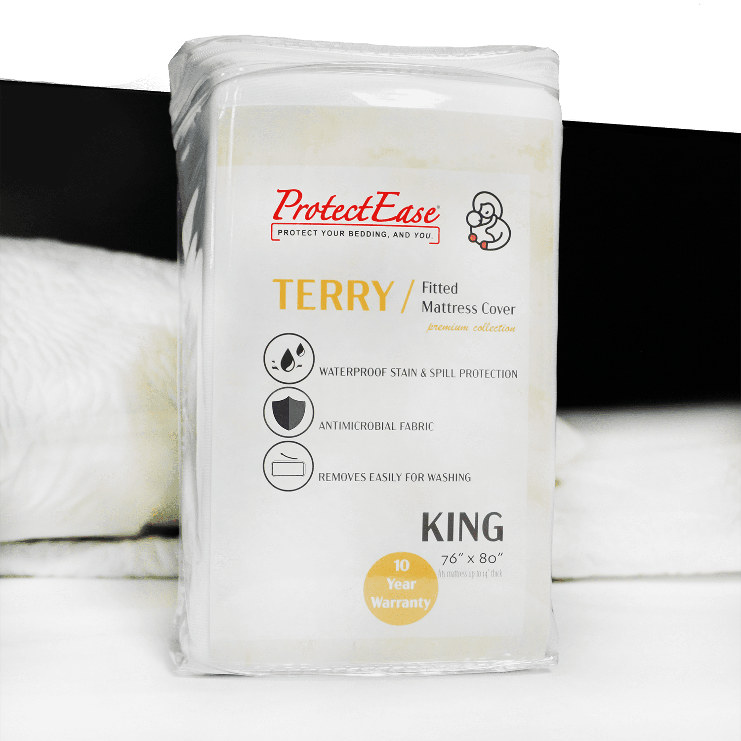 ProtectEase Terry Fitted Mattress Protector, Full