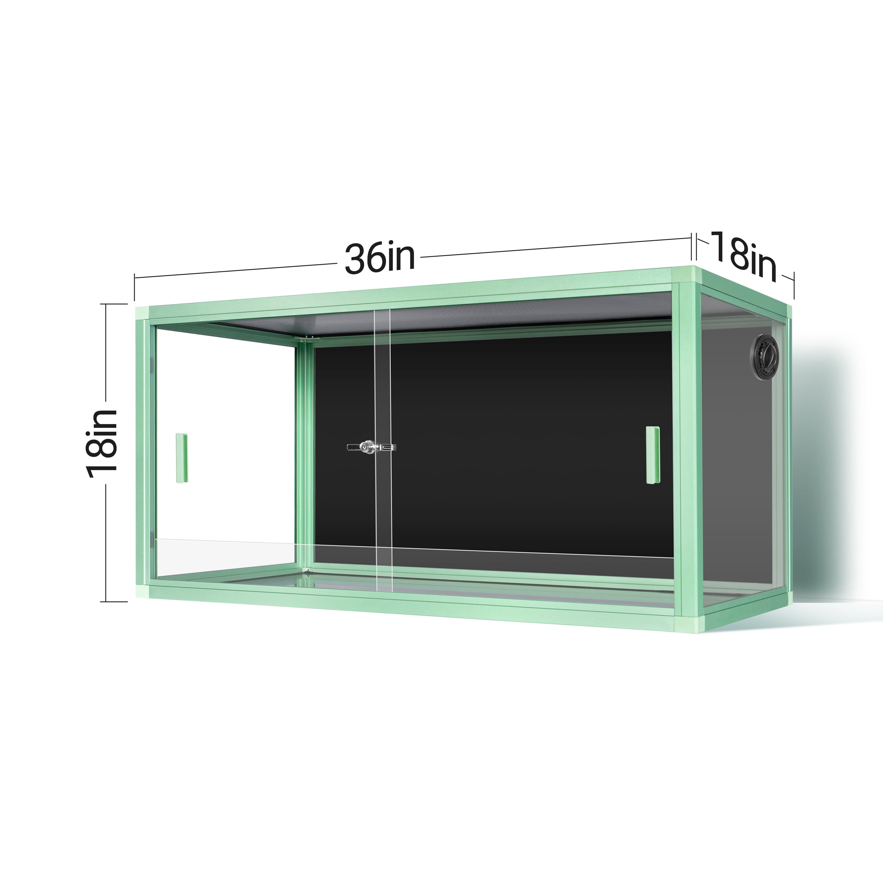 50Gallon Reptile Terrarium, 36x18x18In Light Weight Reptile Enclosure, Colored Reptiles Tank with Tempered Glass Door