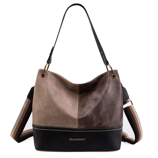 Bolso Hobo Montana West MWC-047FTAN de piel grande para mujer