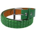 thumbnail image 1 of Ceinture en Cuir Cloutée Verte, 1 of 1