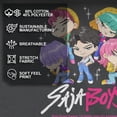 thumbnail image 4 of Girls KPop Demon Hunters Colorful Saja Boys Chibi Group Cropped T-Shirt, 4 of 8