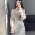 thumbnail image 4 of Vestidos largos estilo Arabia Saudita para mujer 2024 nuevos vestidos de noche musulmanes de manga larga azules abaya, 4 of 5